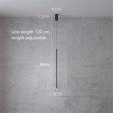 Nordic LED Pendant Lights RGB Modern Lamp - Black 80cm / Warm White Light - Lamps