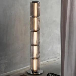 Nordic LED Stand Lighting Smoke Glass Floor Lamp - Floor Lamp