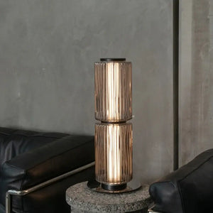 Nordic LED Stand Lighting Smoke Glass Floor Lamp - Floor Lamp