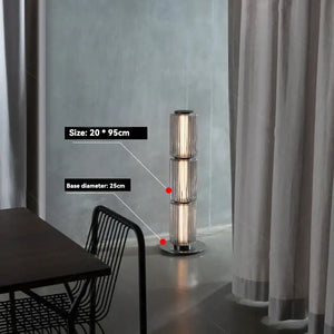 Nordic LED Stand Lighting Smoke Glass Floor Lamp - Smoke - H 95cm / warm light 3000k - Floor Lamp
