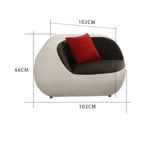 Nordic Luxury PU Leather Lazy Couch Lounge Sofa
