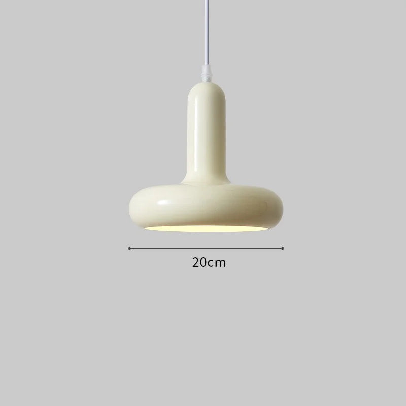 Lámpara colgante estilo nórdico minimalista color crema