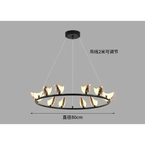 Nordic Modern Bird Chandelier - 12 Ring / Warm Light - Lamps
