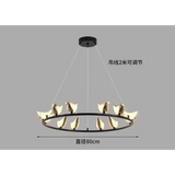 Nordic Modern Bird Chandelier - 12 Ring / Warm Light - Lamps