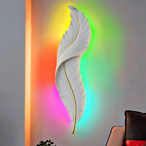 Nordic Feather LED Wall Lamp Modern Design - view 4
