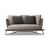 Nordic Outdoor Garden Wooden Rattan Sofa Set - Double Seat - 160 cm - Sofa