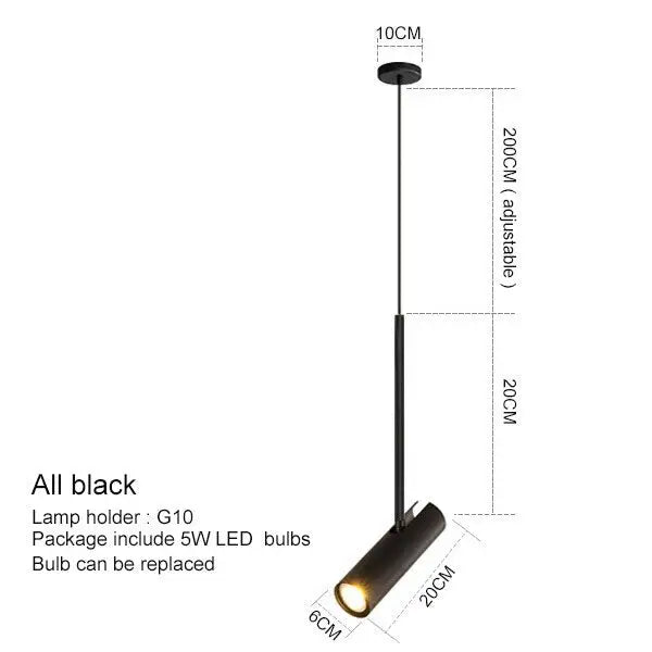 Nordic Pendant Light LED Adjustable - Black 1 light / Warm White - Lamps