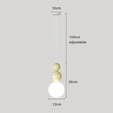 Nordic Pendant Light Modern LED Hanging Lamp - Beige - 2 Balls / 3 light colors - Ceiling Lamp