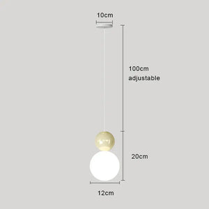Nordic Pendant Light Modern LED Hanging Lamp - Beige / Warm White - Ceiling Lamp