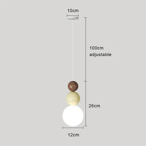 Nordic Pendant Light Modern LED Hanging Lamp - Coffee Beige / 3 light colors - Ceiling Lamp