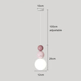 Nordic Pendant Light Modern LED Hanging Lamp - Pink / 3 light colors - Ceiling Lamp