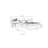 Nordic Queen Minimalist Double Soft Backrest Bed Frame - Bedroom