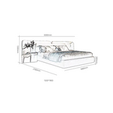 Nordic Queen Minimalist Double Soft Backrest Bed Frame - Bedroom