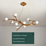 Nordic Retro LED Chandelier Tree Branch - 10 Light Frosted ball / Warm White - Lamps