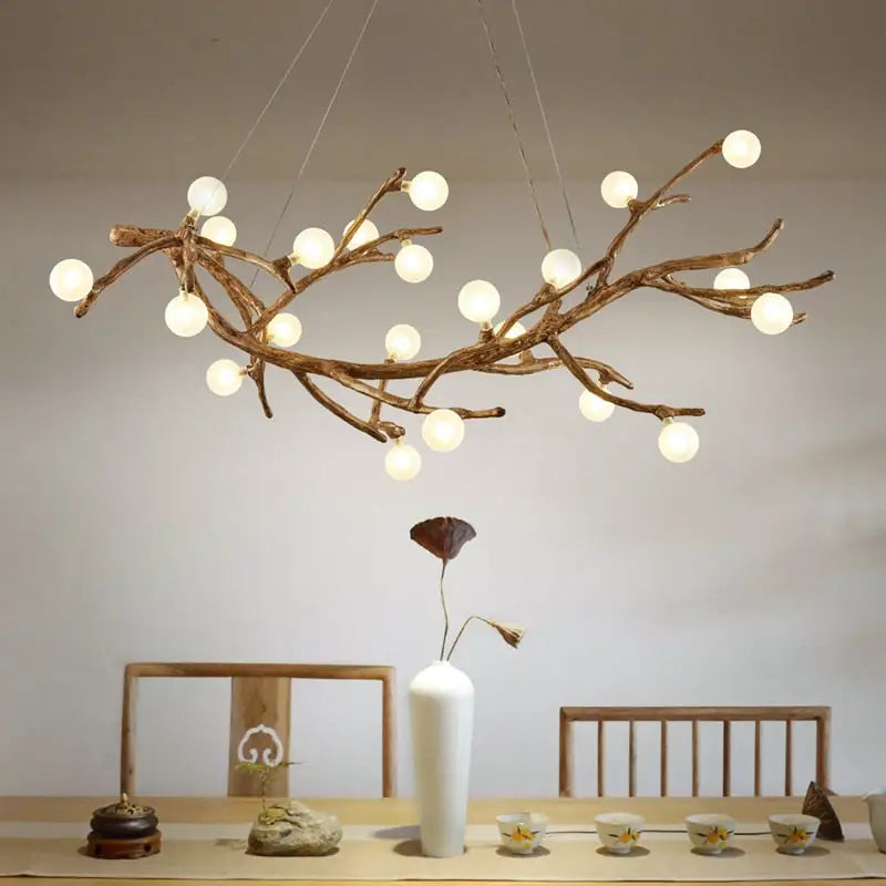Nordic Retro LED Chandelier Tree Branch - Lamps