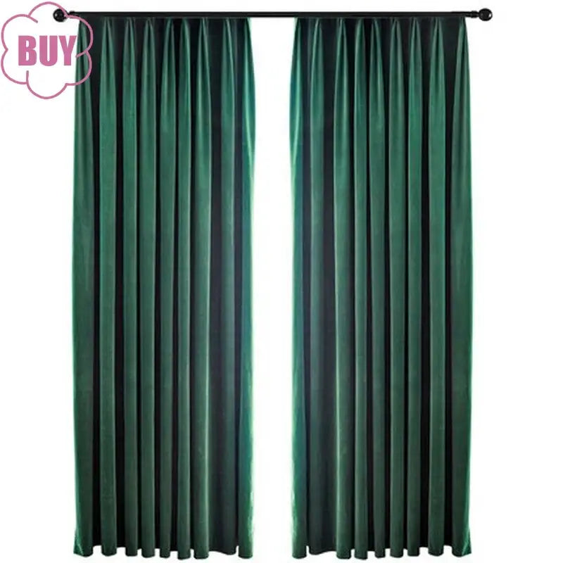 Nordic Solid Color Light Luxury Curtain - Curtain
