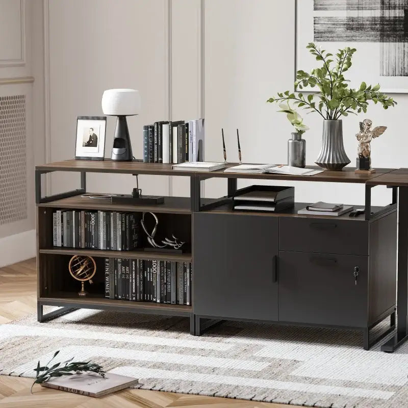 Open Storage Executive Standing Desk Cabinet - Cabinet