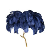 Ostrich Feather Standing Lamp - Blue / Height 80cm - Lamps
