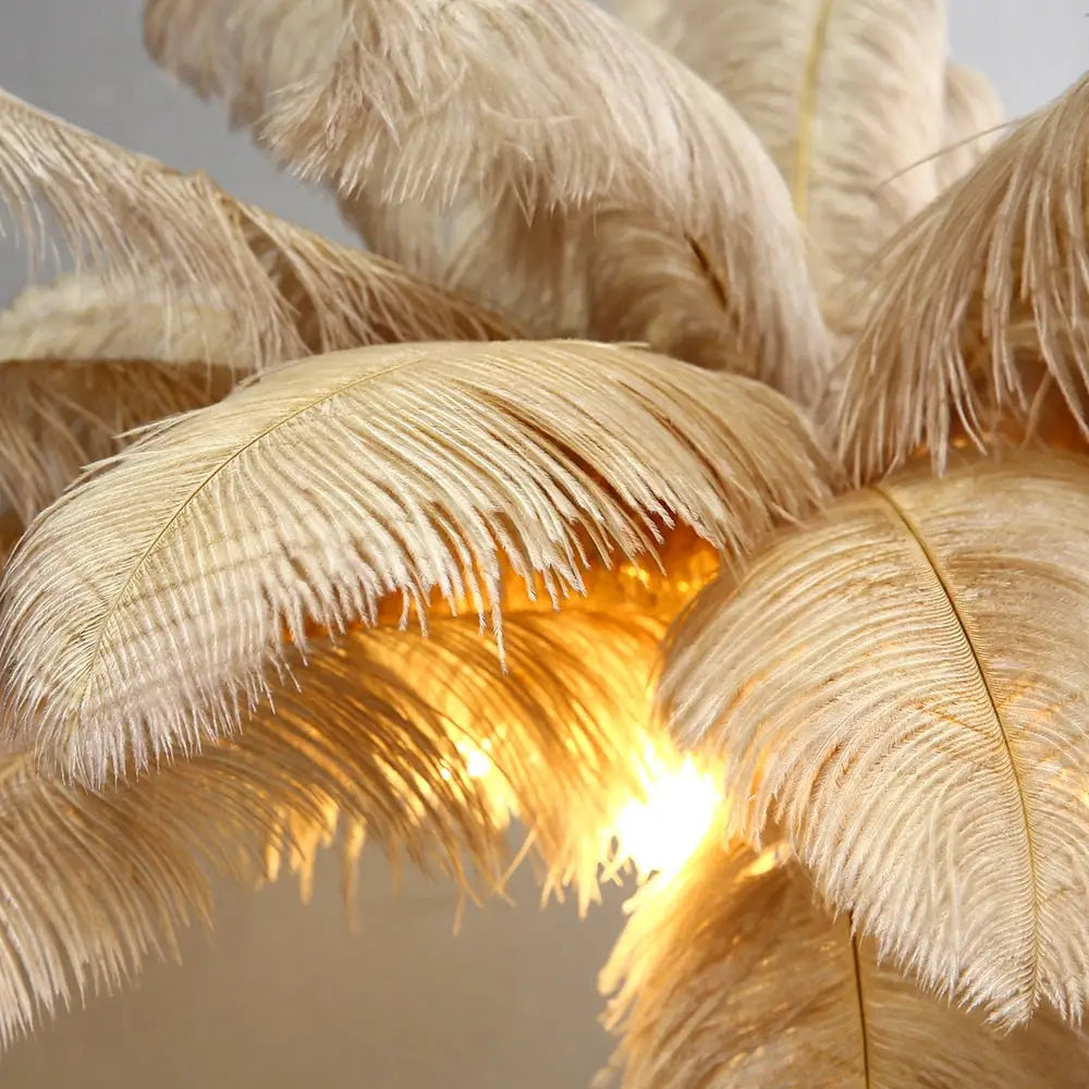 Ostrich Feather Standing Lamp 80cm Modern Home Lighting - view 12