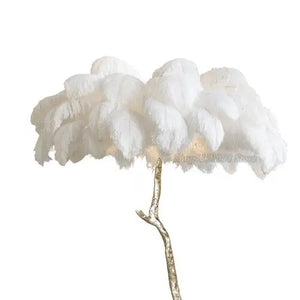 Ostrich Feather Standing Lamp 80cm Modern Home Lighting - view 6