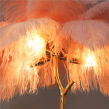 Ostrich Feather Standing Lamp - Lamps