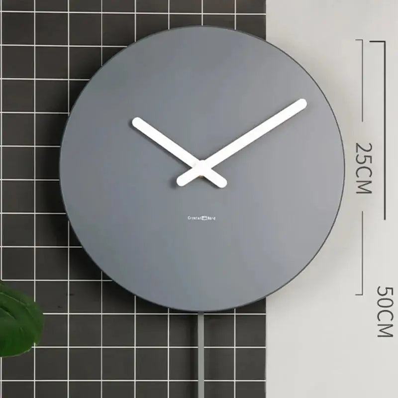 Nordic Pendulum Wall Clock Round Minimalist Design - view 5