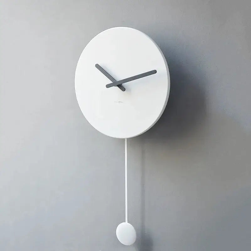 Nordic Pendulum Wall Clock Round Minimalist Design - view 4
