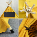 Pet Teepee Tent Washable Portable House with Cushion - pet bed