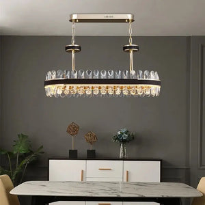 Postmodern Oval LED Chandelier Contemporary Lighting