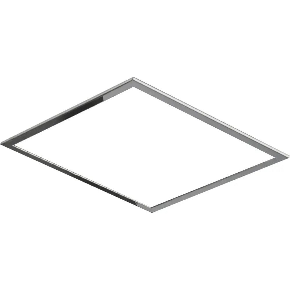 Chrome square shower head with modern minimalist design closeup