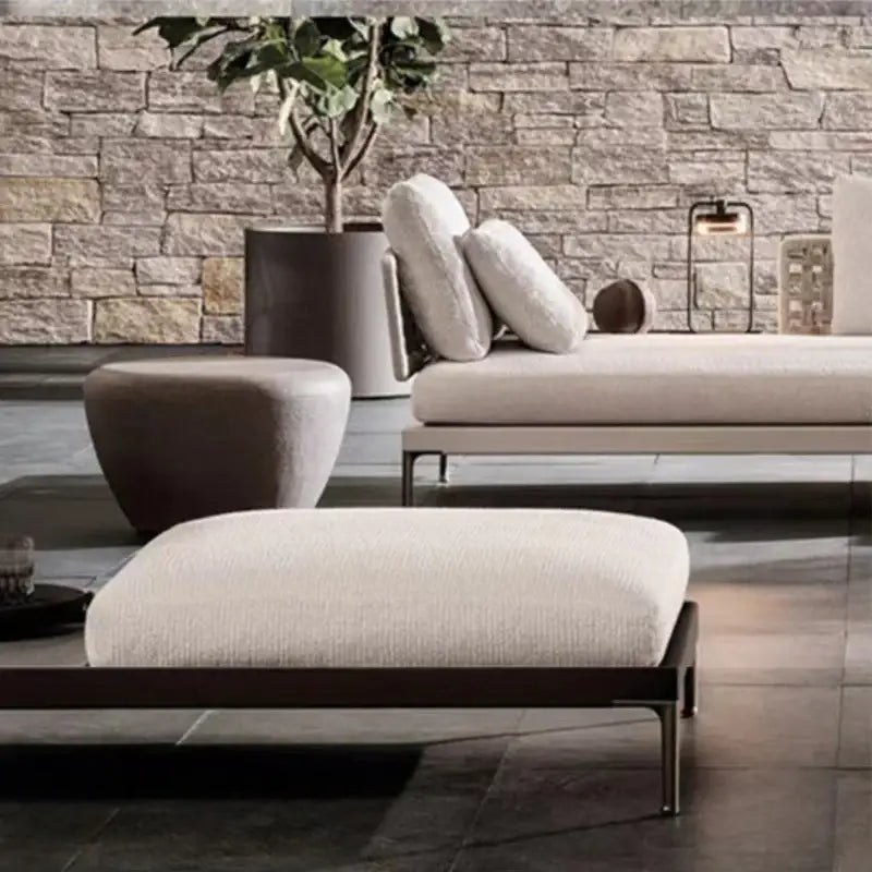 Modular L-Shaped Outdoor Rattan Sofa Set with Cushions - view 6