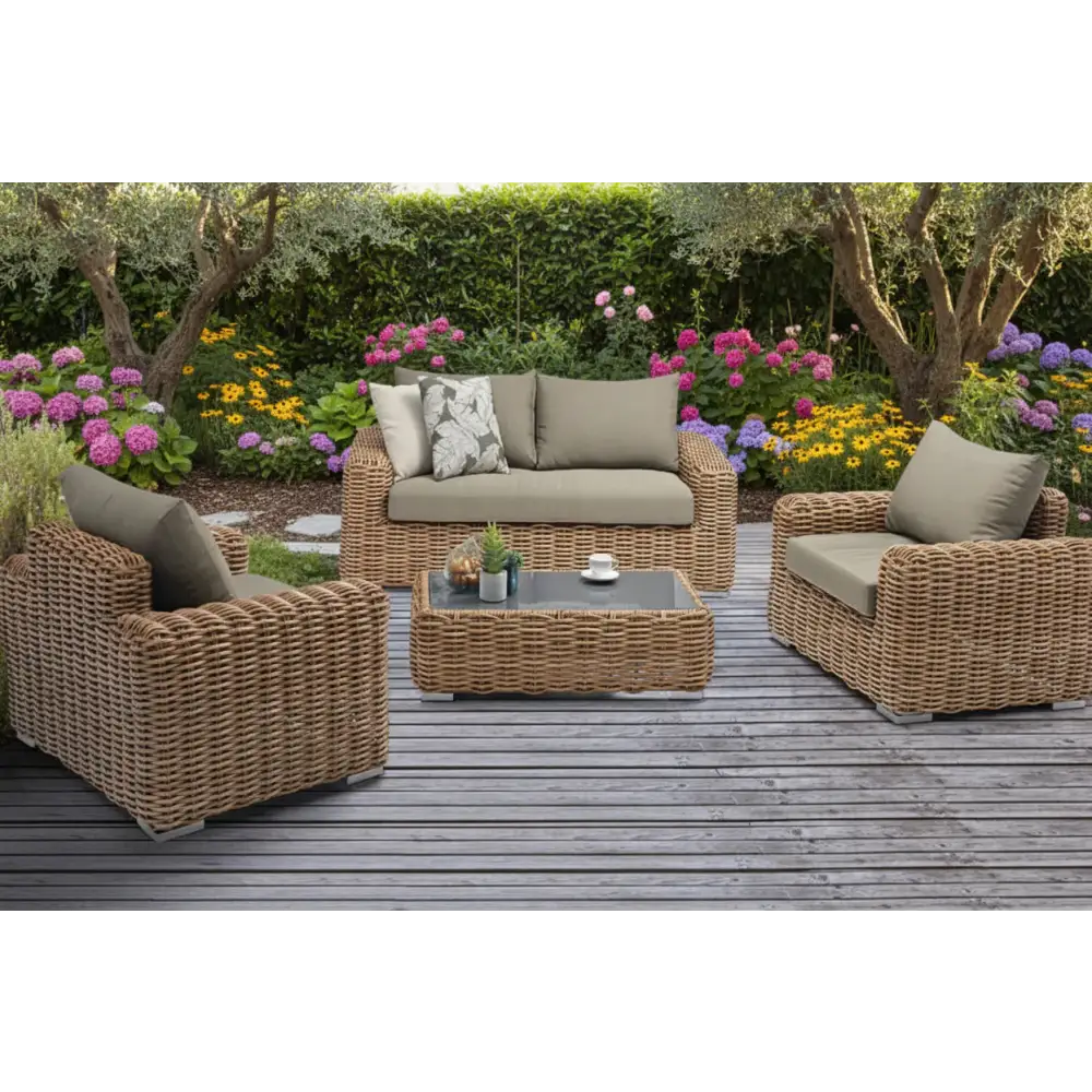 Outdoor Wicker Rattan Sofa Set for Patio Garden - view 3