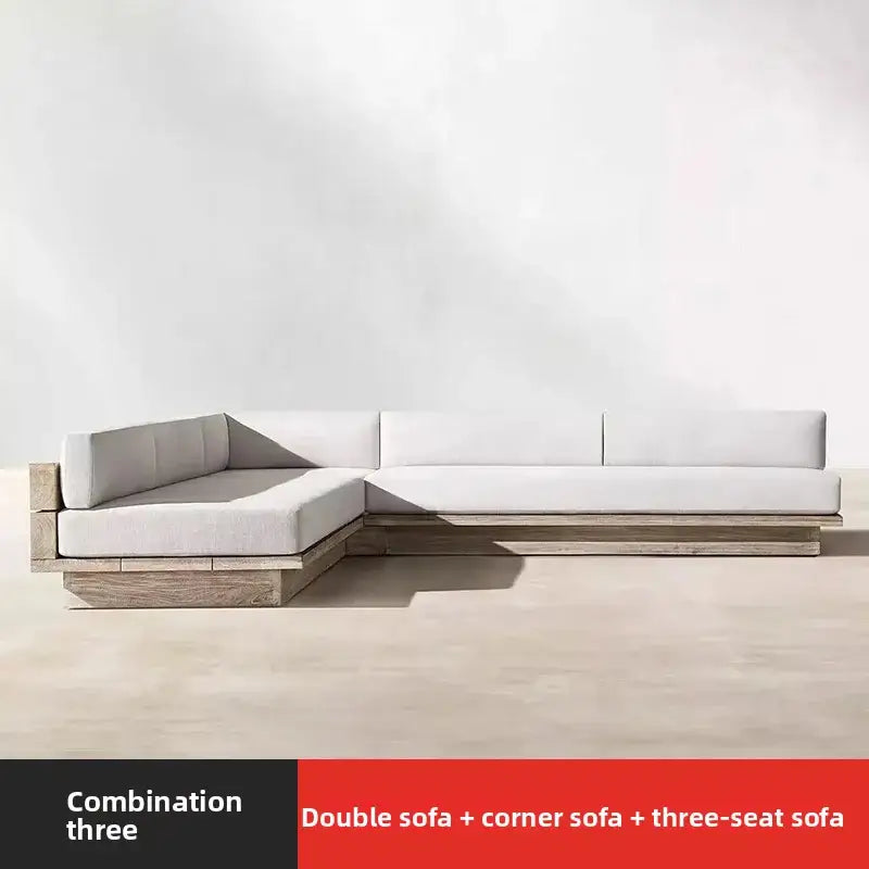 Teak Outdoor Sofa Set Waterproof Garden Furniture - view 20