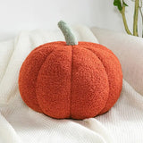 Pumpkin Pillow - Red Teddy Velvet / 18-20cm - Throw Pillows