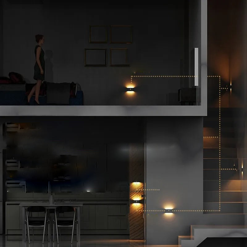 Luz nocturna LED de pared con sensor de movimiento Smart Link recargable