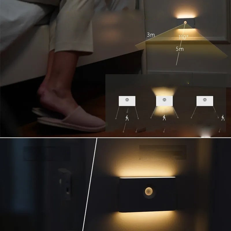 Luz nocturna LED de pared con sensor de movimiento Smart Link recargable