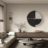 Retro Minimalist Wall Clock Abstract Geometric Round - Wall Clocks