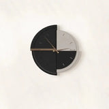 Retro Minimalist Wall Clock Abstract Geometric Round - Grey / 40x39cm - Wall Clocks