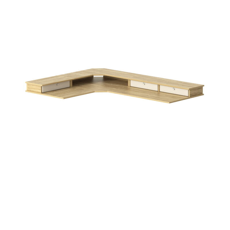 Reversible en forma de L con cajón superior