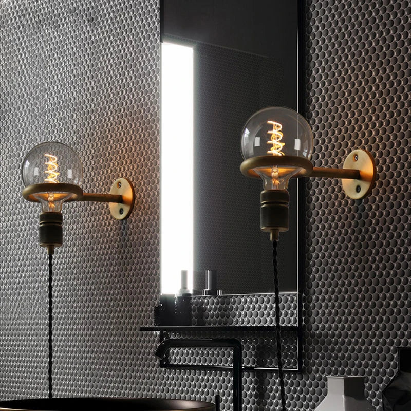 Lámpara LED colgante de pared con forma de anillo