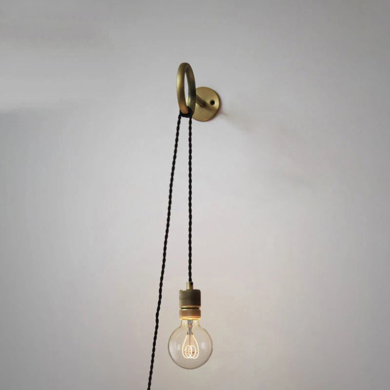 Lámpara LED colgante de pared con forma de anillo
