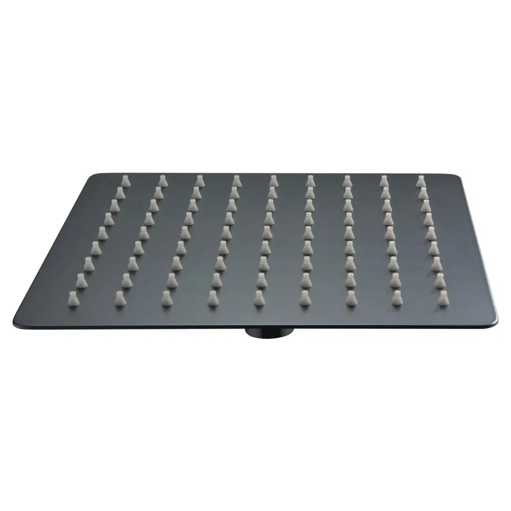 Square matte black modern shower head 25x25 cm bathroom rociador