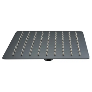 Square Matte Black Shower Head 25x25 cm Modern Design, main product view