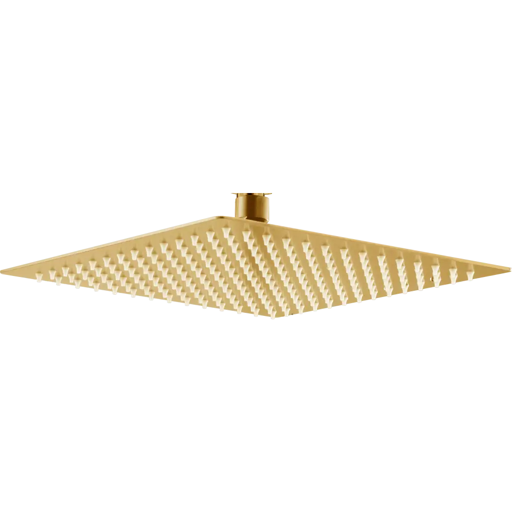 Square brushed gold shower head 30x30 cm modern bathroom fixture
