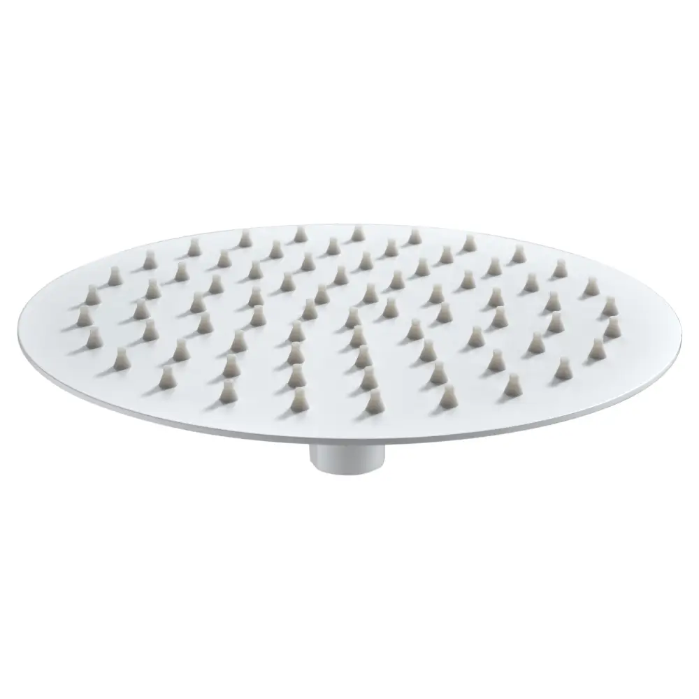 Round matte white modern shower head 30cm bathroom rociador closeup