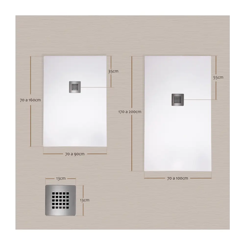 Rota Shower Tray Slate Texture - Bathroom Accessory