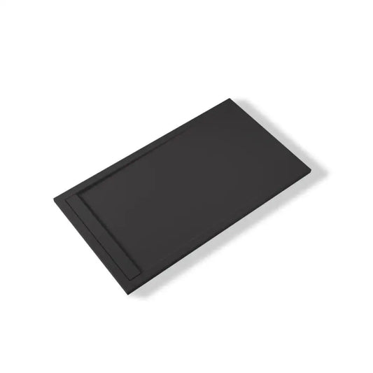 Saona Black Shower Tray with Hidden Drain Slate Texture - Platos de ducha
