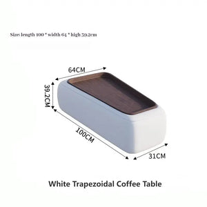 Sectional Minimalist Curved Modular Table Sofa Set - White - Coffee table - Compressed Sofa