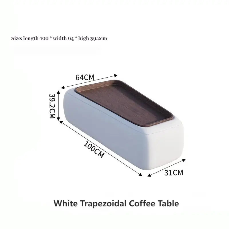 Sectional Minimalist Curved Modular Table Sofa Set - White - Coffee table - Compressed Sofa