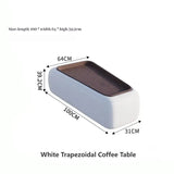 Sectional Minimalist Curved Modular Table Sofa Set - White - Coffee table - Compressed Sofa